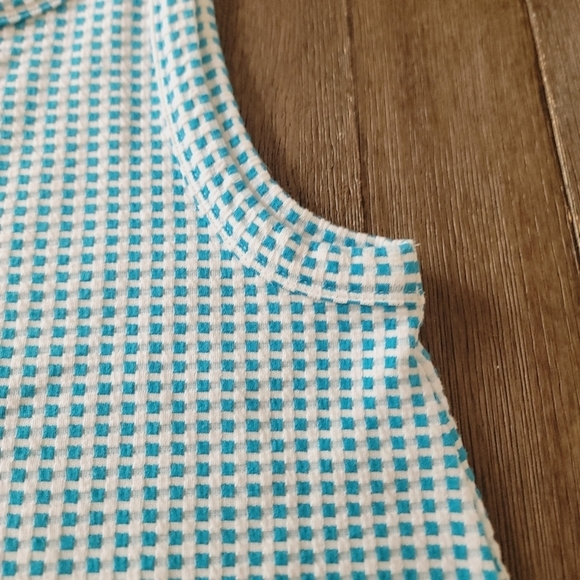 Lou & Grey Gingham Jacquard Halter Mini Pocket Dress S - Picture 7 of 11